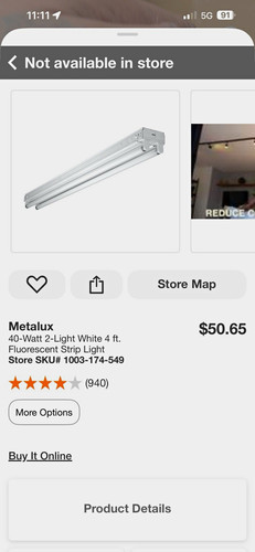 Metalux 40w light ft white - metalux,
